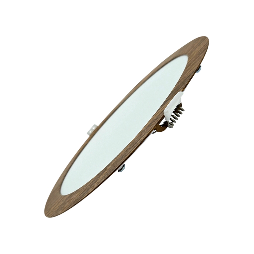 LED Oprawa wpuszczana CIRCLE LED/18W/230V 4200K śr. 22 cm brązowy