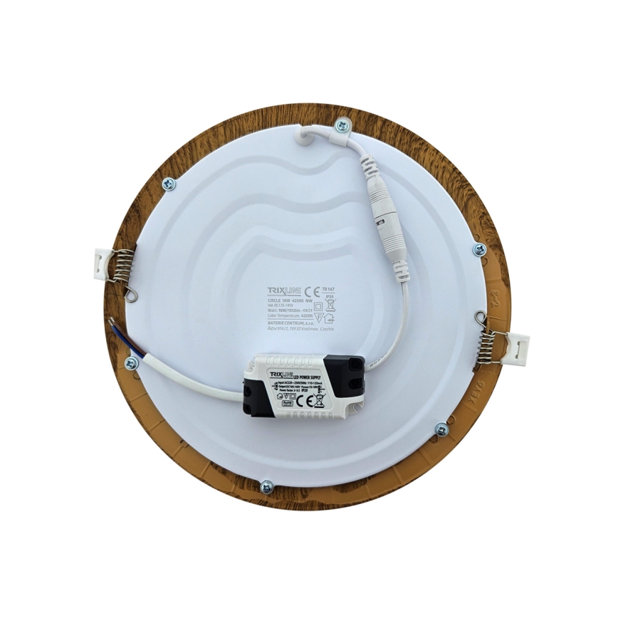LED Oprawa wpuszczana CIRCLE LED/18W/230V 4200K śr. 22 cm brązowy