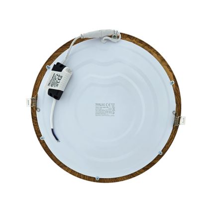 LED Oprawa wpuszczana CIRCLE LED/24W/230V 4200K śr. 29,6 cm brązowy