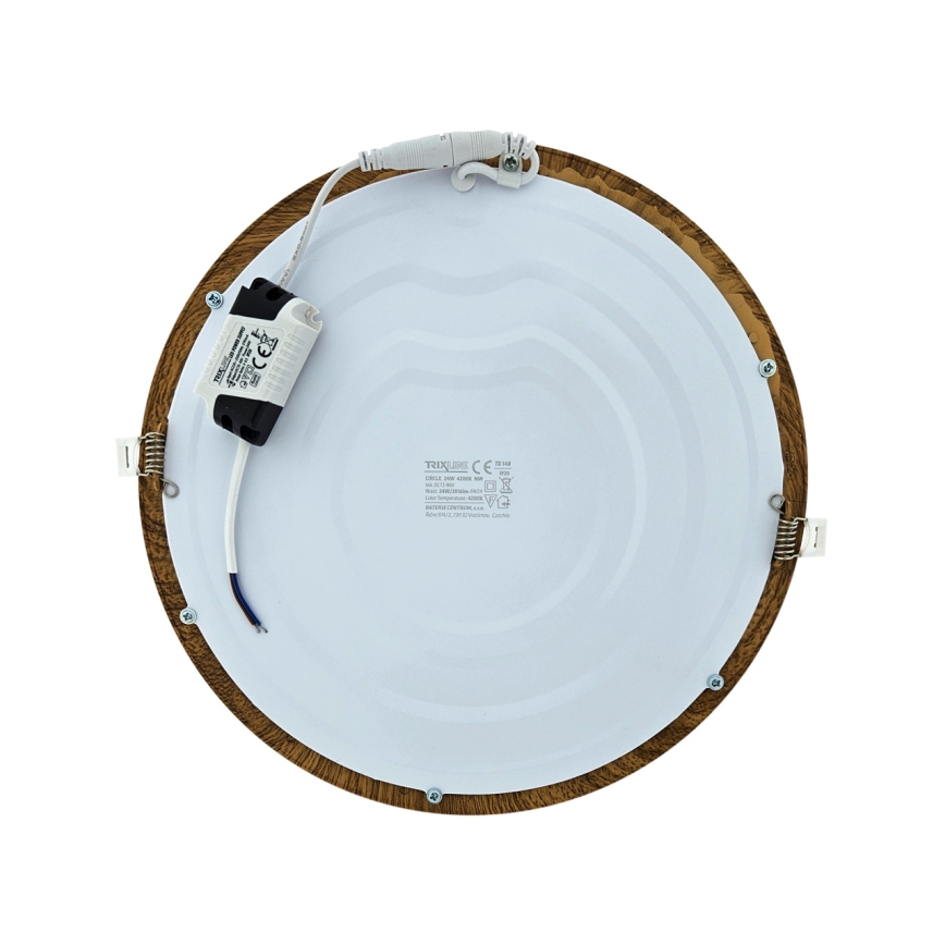 LED Oprawa wpuszczana CIRCLE LED/24W/230V 4200K śr. 29,6 cm brązowy