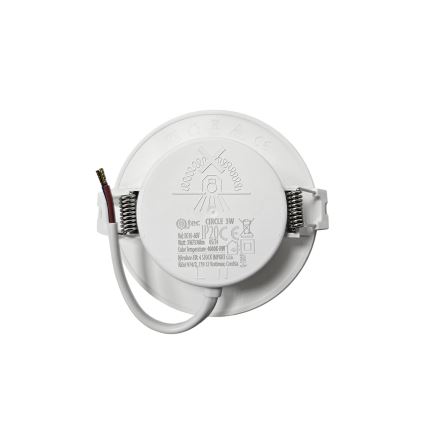 LED Oprawa wpuszczana CIRCLE LED/3W/230V 4000K śr. 9 cm biały