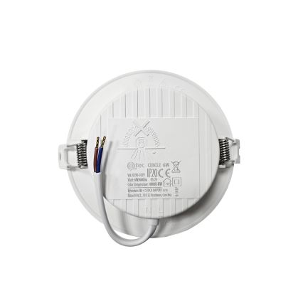 LED Oprawa wpuszczana CIRCLE LED/6W/230V 4000K śr. 12 cm biały