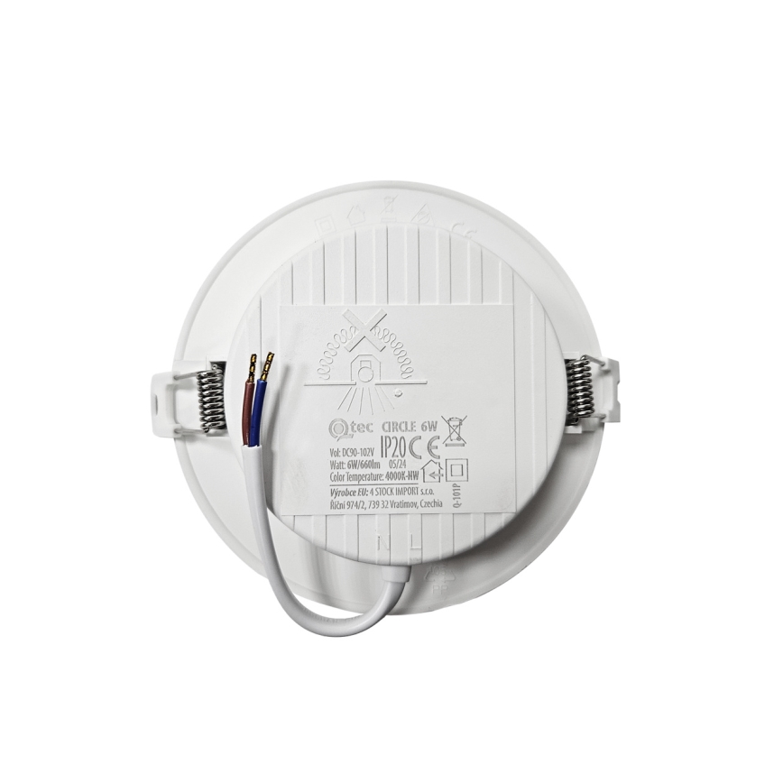 LED Oprawa wpuszczana CIRCLE LED/6W/230V 4000K śr. 12 cm biały
