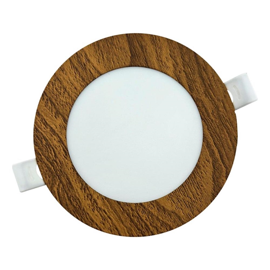 LED Oprawa wpuszczana CIRCLE LED/6W/230V 4200K śr. 11,8 cm brązowy