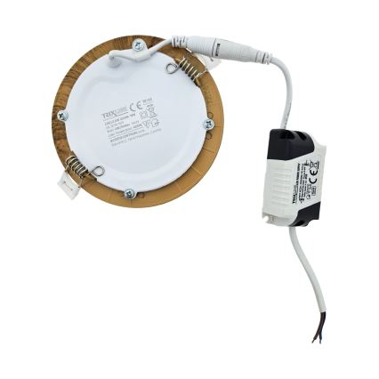 LED Oprawa wpuszczana CIRCLE LED/6W/230V 4200K śr. 11,8 cm brązowy
