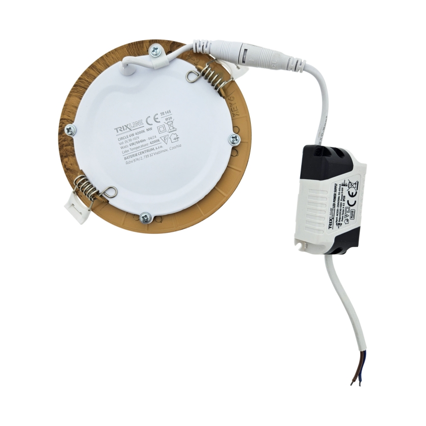 LED Oprawa wpuszczana CIRCLE LED/6W/230V 4200K śr. 11,8 cm brązowy