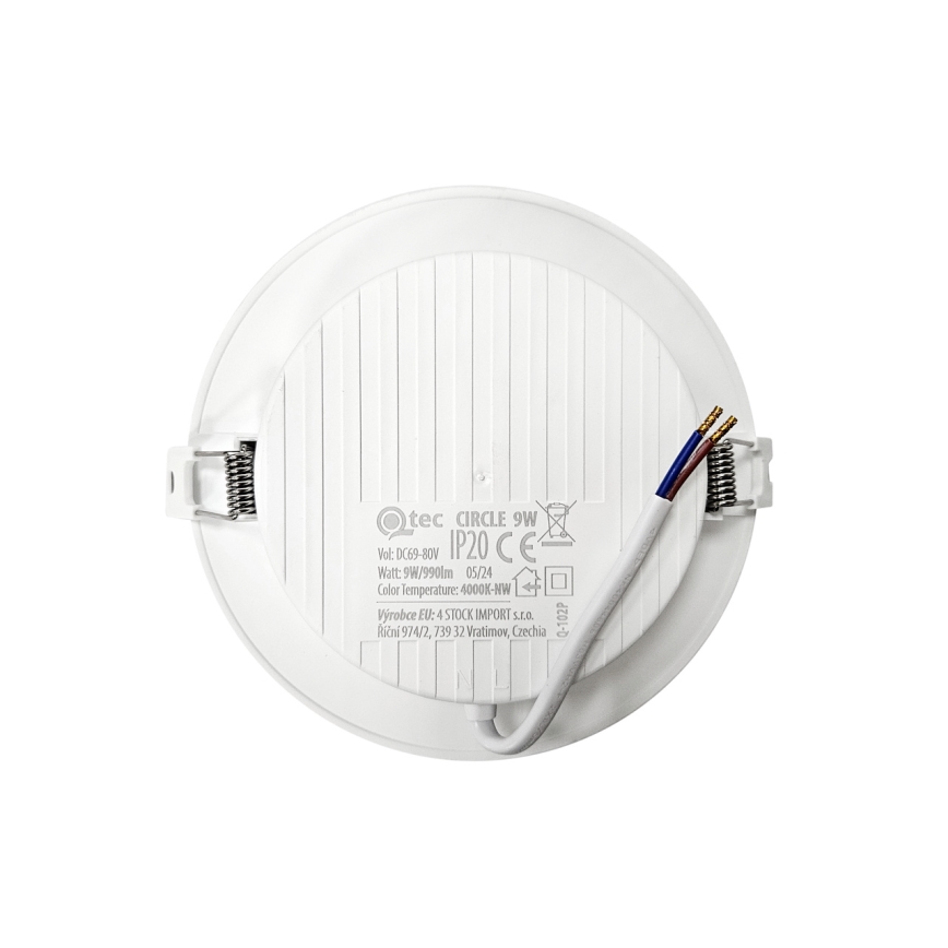 LED Oprawa wpuszczana CIRCLE LED/9W/230V 4000K śr. 14,5 cm biały