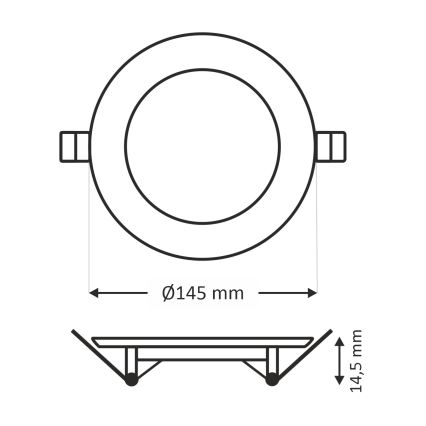 LED Oprawa wpuszczana CIRCLE LED/9W/230V 6500K śr. 14,5 cm biały