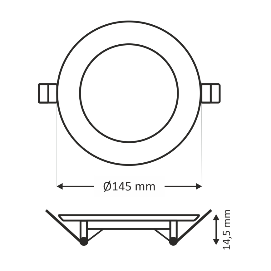 LED Oprawa wpuszczana CIRCLE LED/9W/230V 6500K śr. 14,5 cm biały