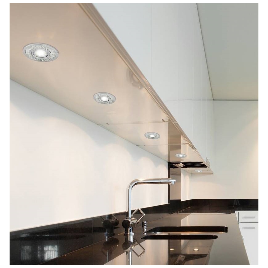 LED Oprawa wpuszczana EYE 1xGU10/50W + LED/3W/230V