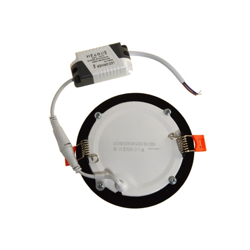 LED Oprawa wpuszczana GERD LED/6W/230V 4000K czarna