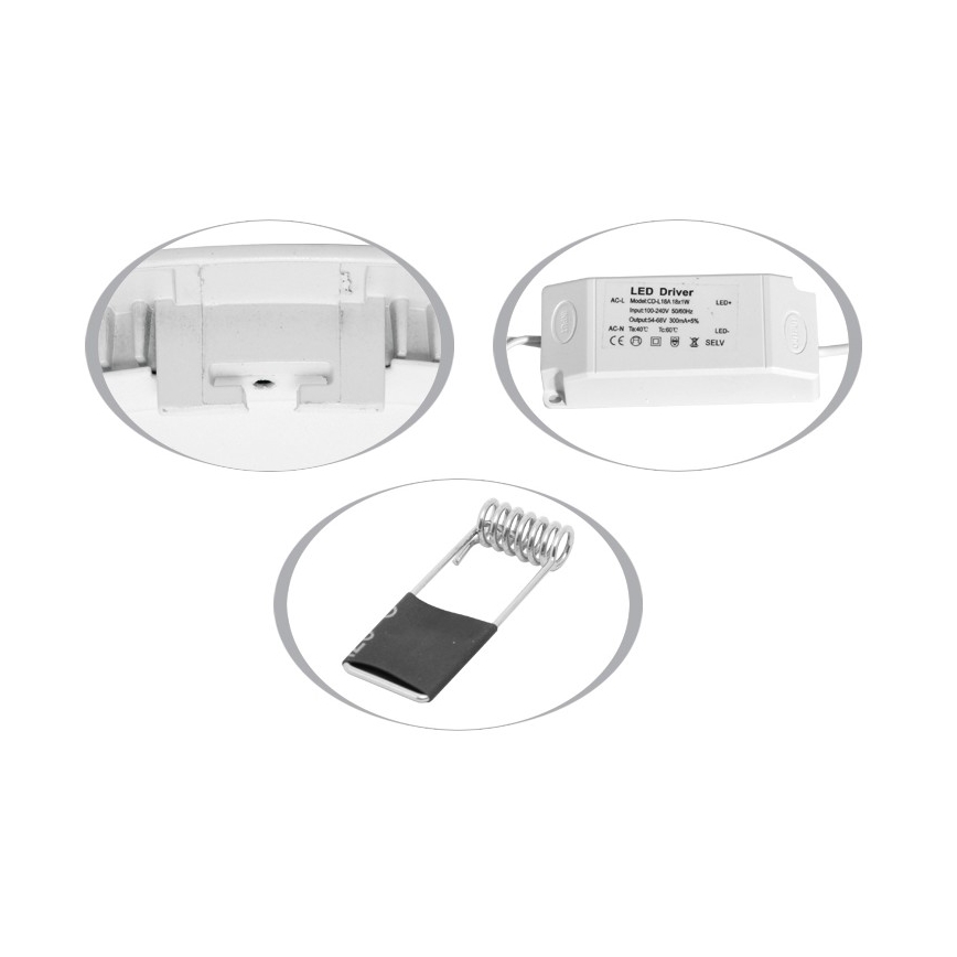 LED Łazienkowa oprawa wpuszczana LADA LED/18W/230V 2700K IP44