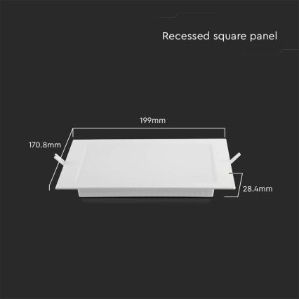 LED Oprawa wpuszczana LED/12W/230V 3000K