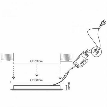 LED Oprawa wpuszczana LED/12W/230V