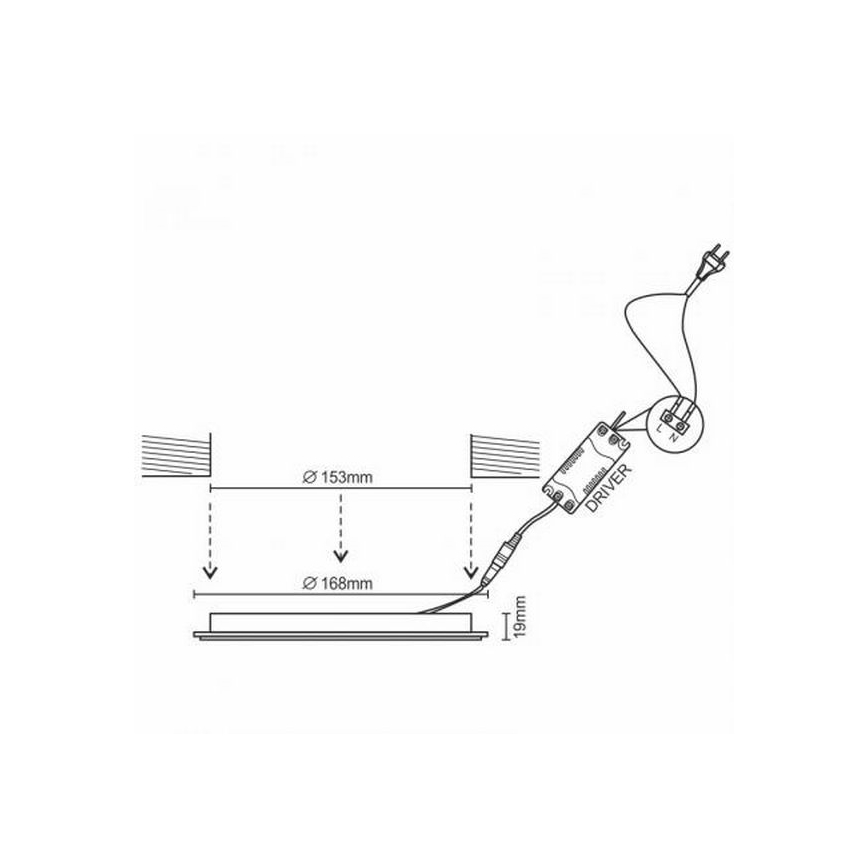 LED Oprawa wpuszczana LED/12W/230V