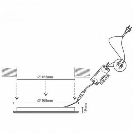 LED Oprawa wpuszczana LED/12W/230V