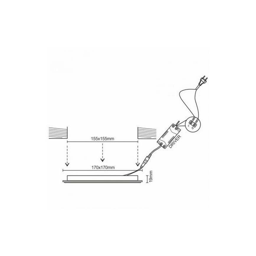 LED Oprawa wpuszczana LED/12W/230V