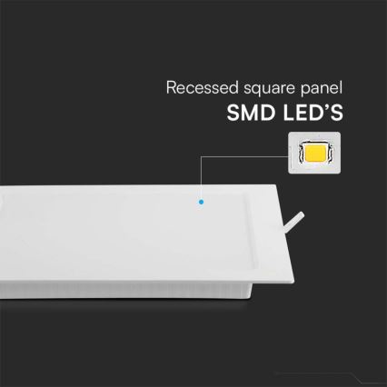 LED Oprawa wpuszczana LED/18W/230V 22x22 cm 4000K biały