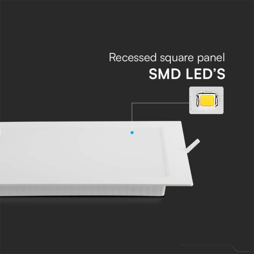 LED Oprawa wpuszczana LED/18W/230V 22x22 cm 4000K biały