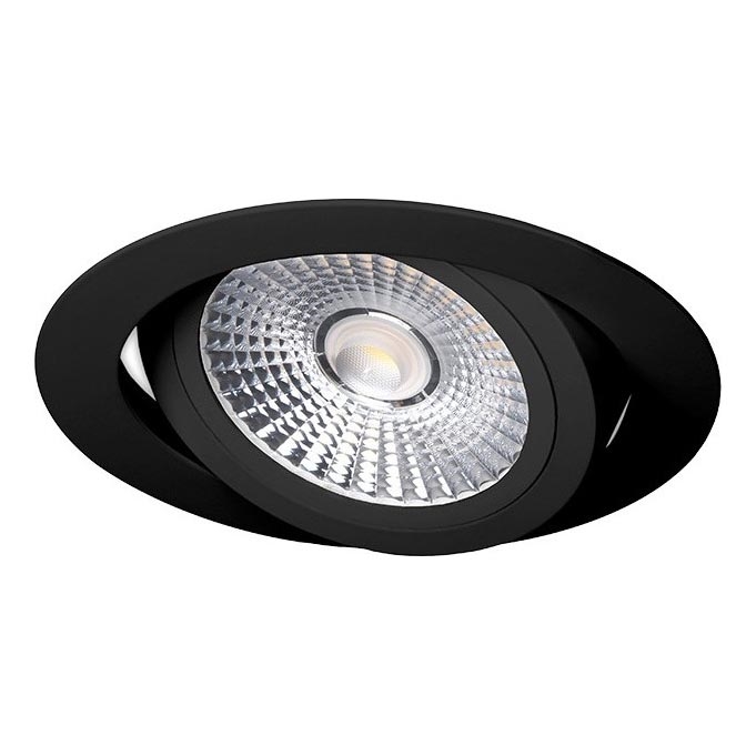 LED Oprawa wpuszczana LED/18W/230V 3000K śr. 11,5 cm czarna