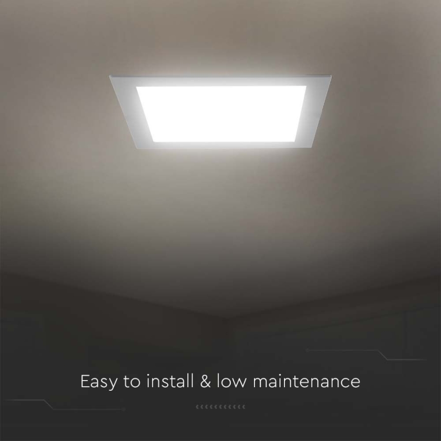 LED Oprawa wpuszczana LED/24W/230V 29,5x29,5 cm 4000K biały