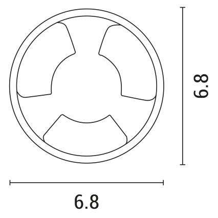 LED Oprawa wpuszczana LED/3W/12V IP65