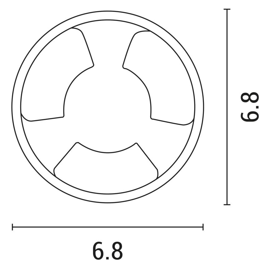 LED Oprawa wpuszczana LED/3W/12V IP65