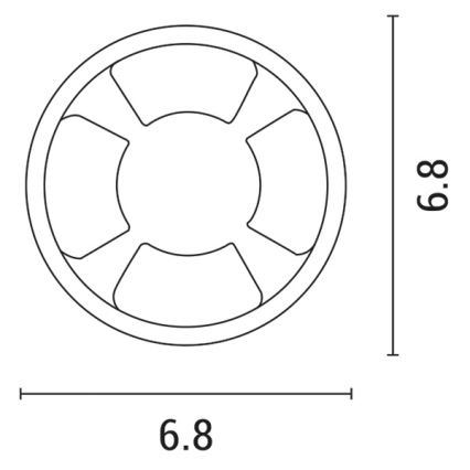 LED Oprawa wpuszczana LED/3W/12V IP65