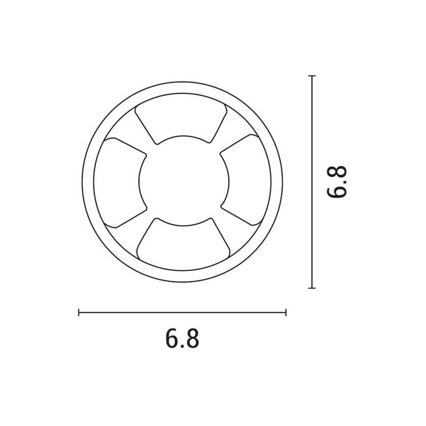 LED Oprawa wpuszczana LED/3W/12V IP65