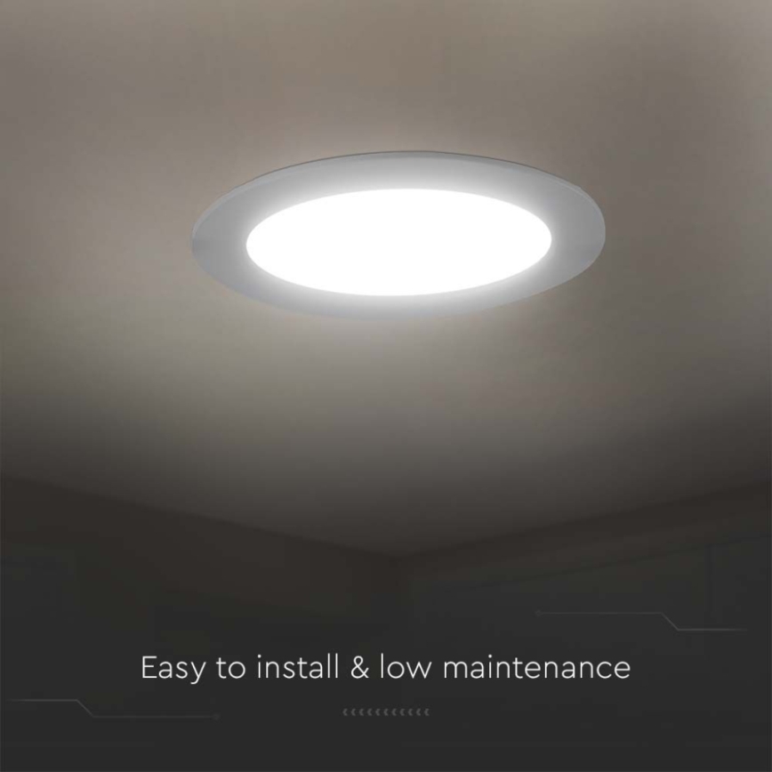 LED Oprawa wpuszczana LED/3W/230V śr. 9,5 cm 3000K biała