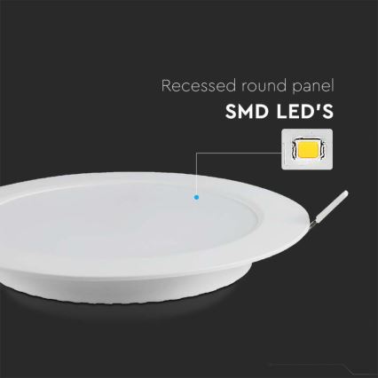 LED Oprawa wpuszczana LED/3W/230V śr. 9,5 cm 3000K biała