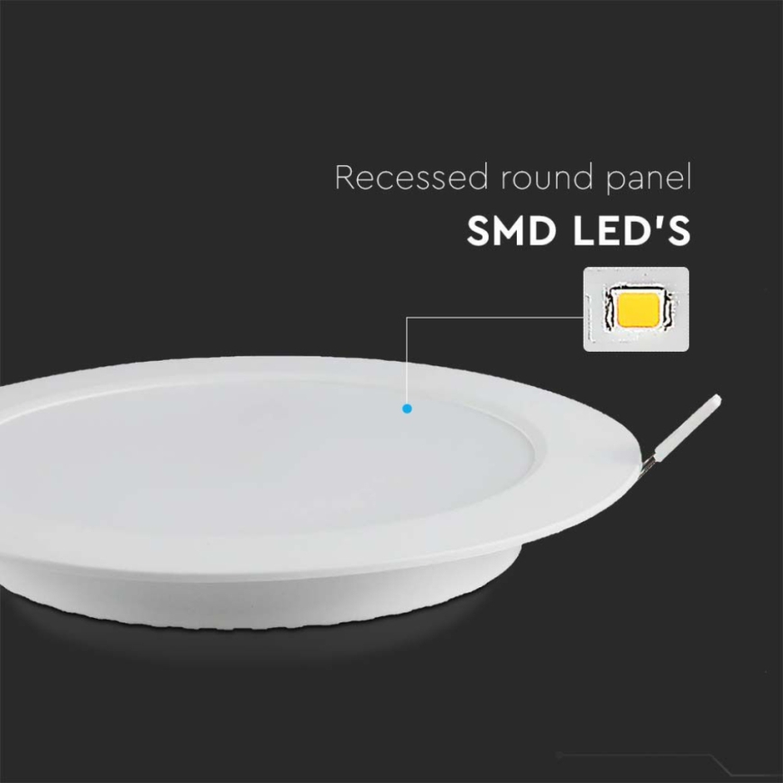 LED Oprawa wpuszczana LED/3W/230V śr. 9,5 cm 3000K biała