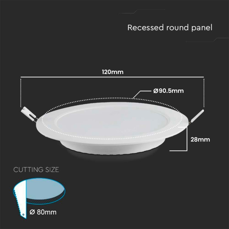 LED Oprawa wpuszczana LED/3W/230V śr. 9,5 cm 4000K biała