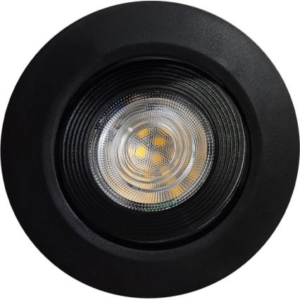 LED Wpuszczane/natynkowe oświetlenie punktowe 2w1 LED/5W/230V 4200K śr. 9,3 cm czarne
