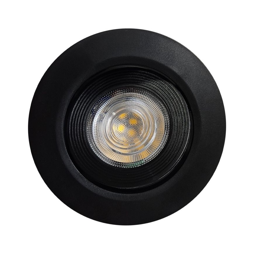 LED Wpuszczane/natynkowe oświetlenie punktowe 2w1 LED/5W/230V 4200K śr. 9,3 cm czarne