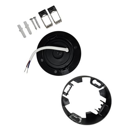 LED Wpuszczane/natynkowe oświetlenie punktowe 2w1 LED/5W/230V 4200K śr. 9,3 cm czarne