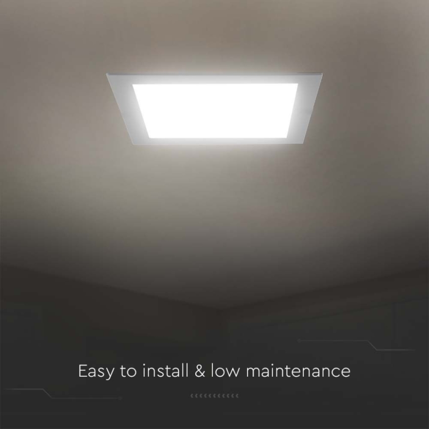 LED Oprawa wpuszczana LED/6W/230V 12x12 cm 4000K biały