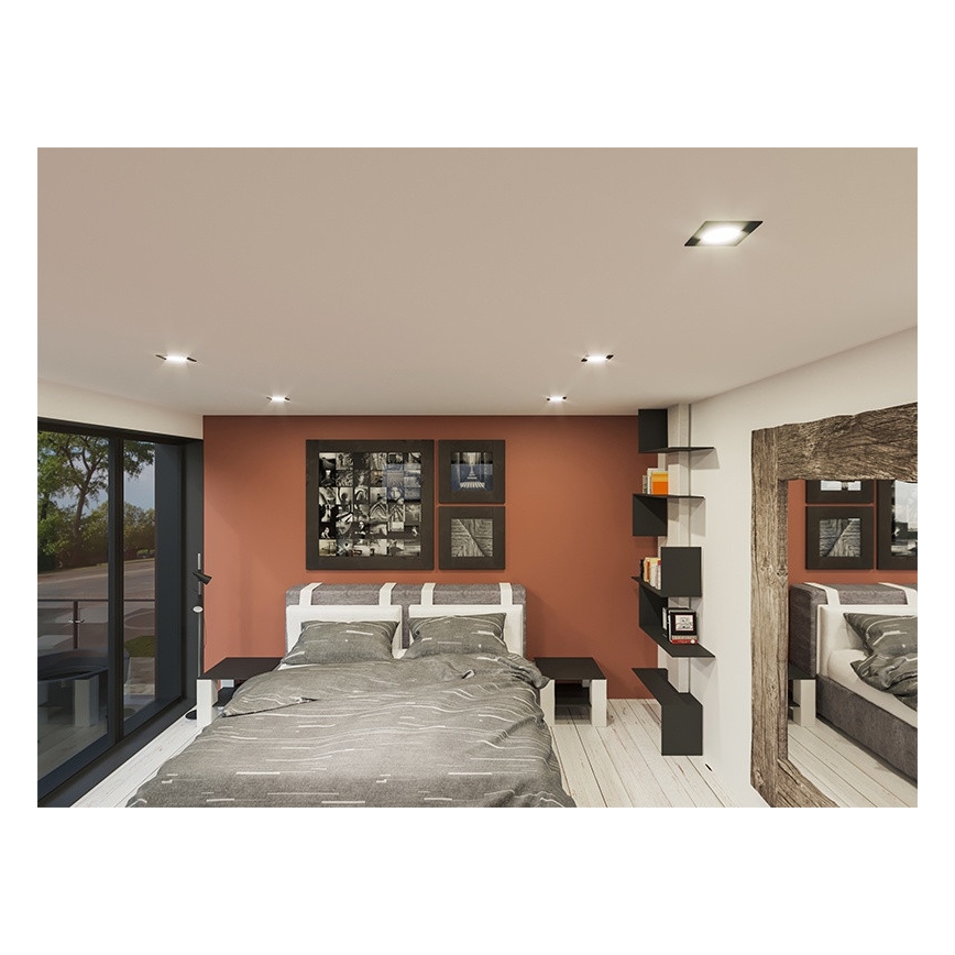 LED Oprawa wpuszczana LED/6W/230V 3000K 8,5x8,5 cm biała