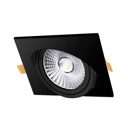 LED Oprawa wpuszczana LED/6W/230V 3000K 8,5x8,5 cm czarna