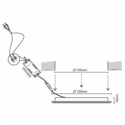 LED Oprawa wpuszczana LED/6W/230V