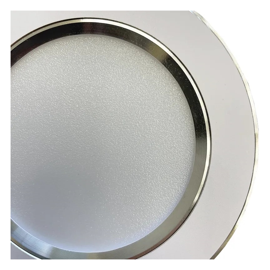 LED Oprawa wpuszczana LED/7,5W/230V 4000K biała/srebrna