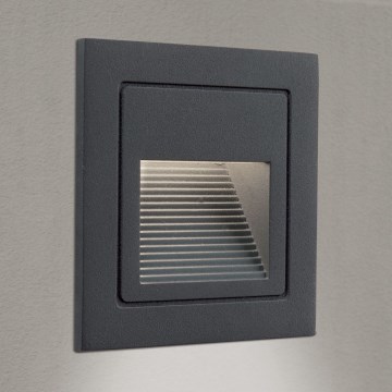 LED Oprawa wpuszczana LORO LED/2W/230V IP65 antracyt