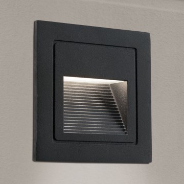 LED Oprawa wpuszczana LORO LED/2W/230V IP65 czarny
