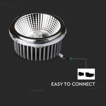 LED Oprawa wpuszczana punktowa LED/20W/230V 4000K 40°/20° śr. 11 cm chrom błyszczący