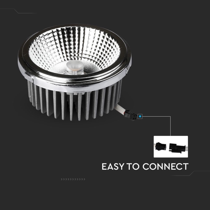 LED Oprawa wpuszczana punktowa LED/20W/230V 4000K 40°/20° śr. 11 cm chrom błyszczący