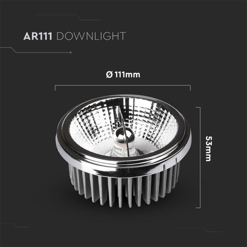 LED Oprawa wpuszczana punktowa LED/20W/230V 4000K 40°/20° śr. 11 cm chrom błyszczący