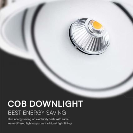 LED Oprawa wpuszczana punktowa LED/28W/230V 3000/4000/6400K śr. 20 cm biały