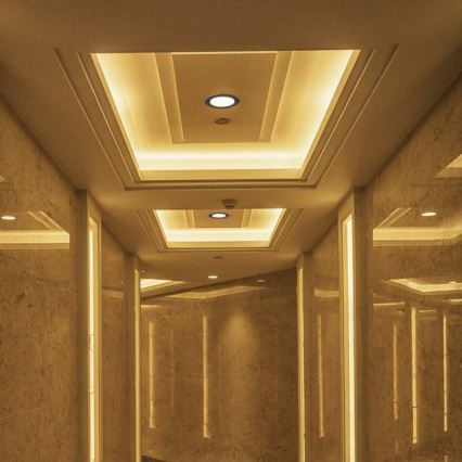 LED Oprawa wpuszczana punktowa LED/28W/230V 3000/4000/6400K śr. 20 cm czarny