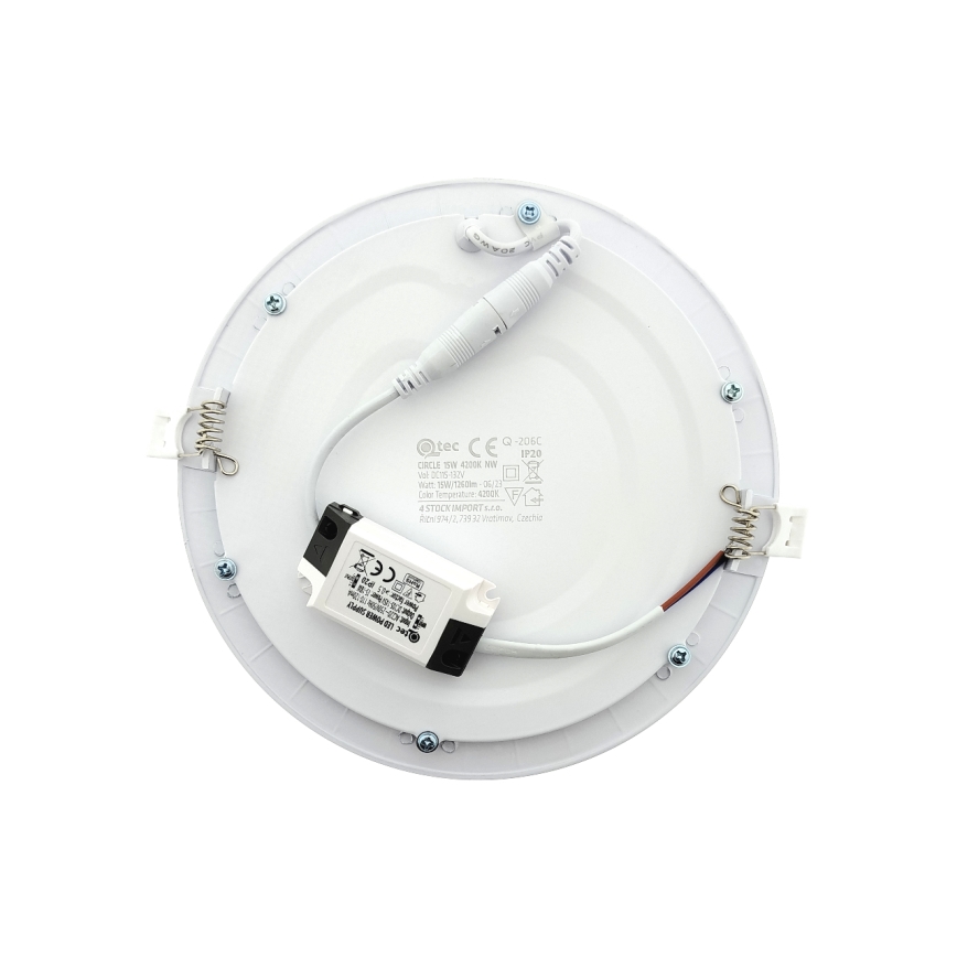 LED Oprawa wpuszczana QTEC LED/15W/230V 4200K śr. 18,8 cm