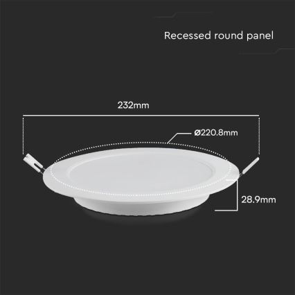 LED Oprawa wpuszczana SAMSUNG CHIP LED/18W/230V 3000K śr. 22 cm biała